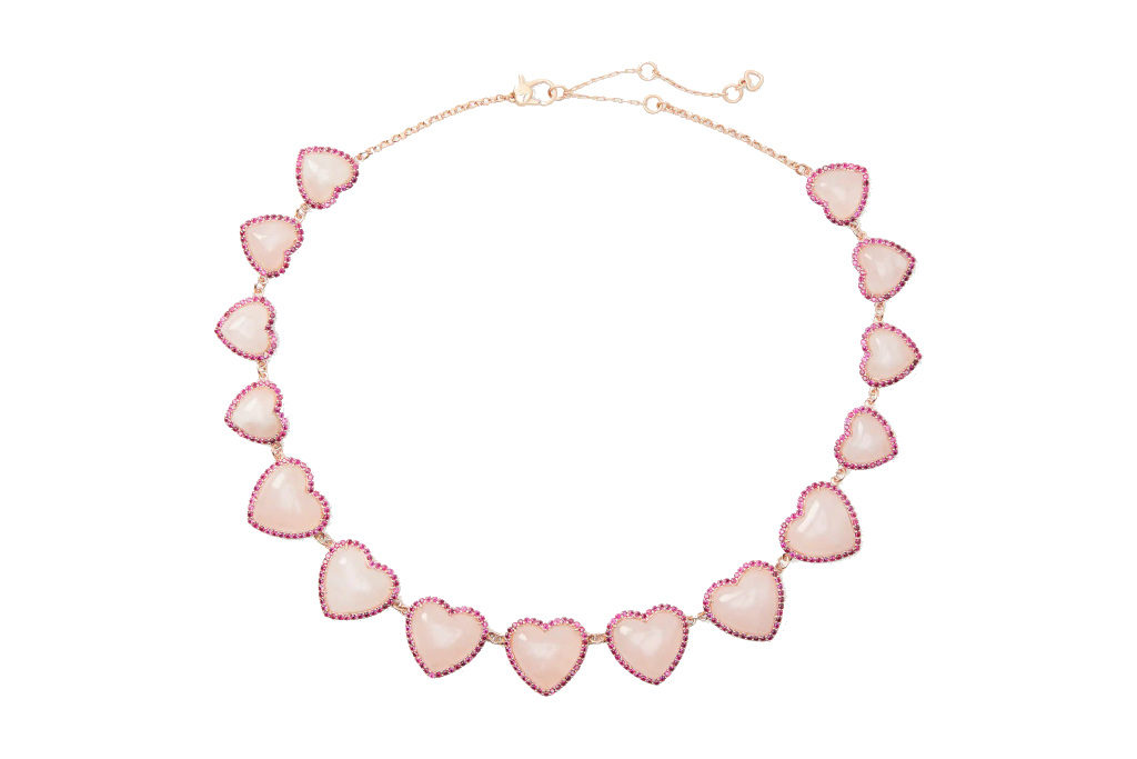 Pink heart necklace
