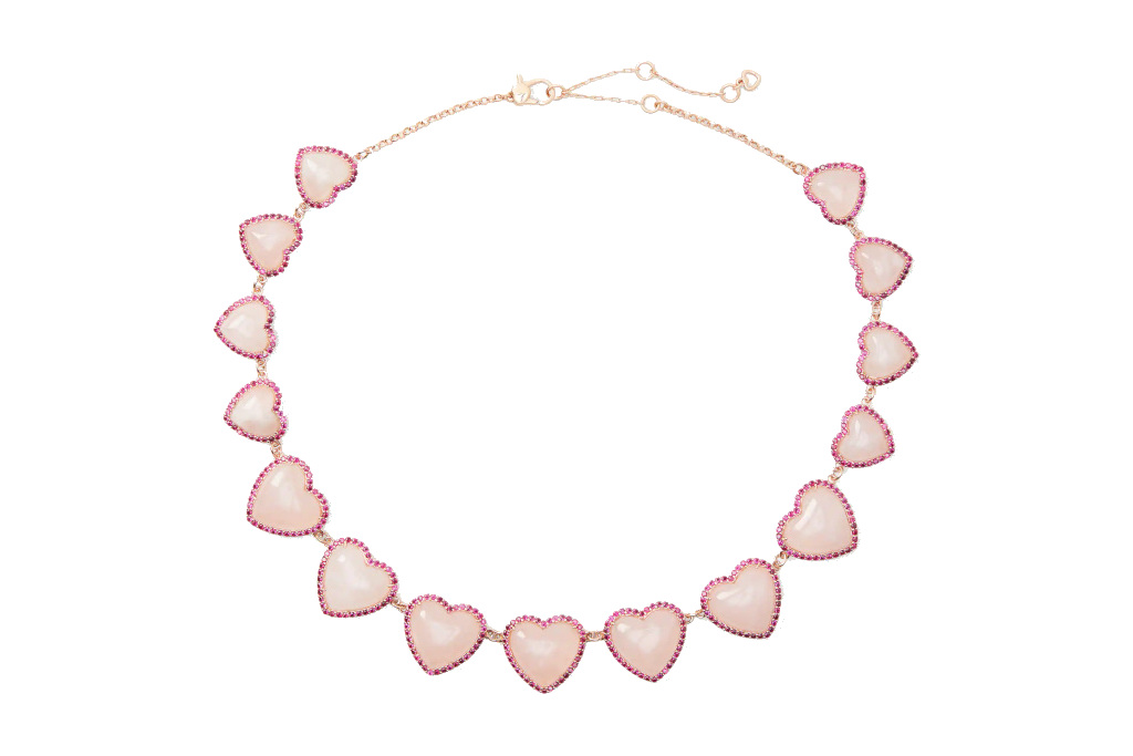Pink heart necklace