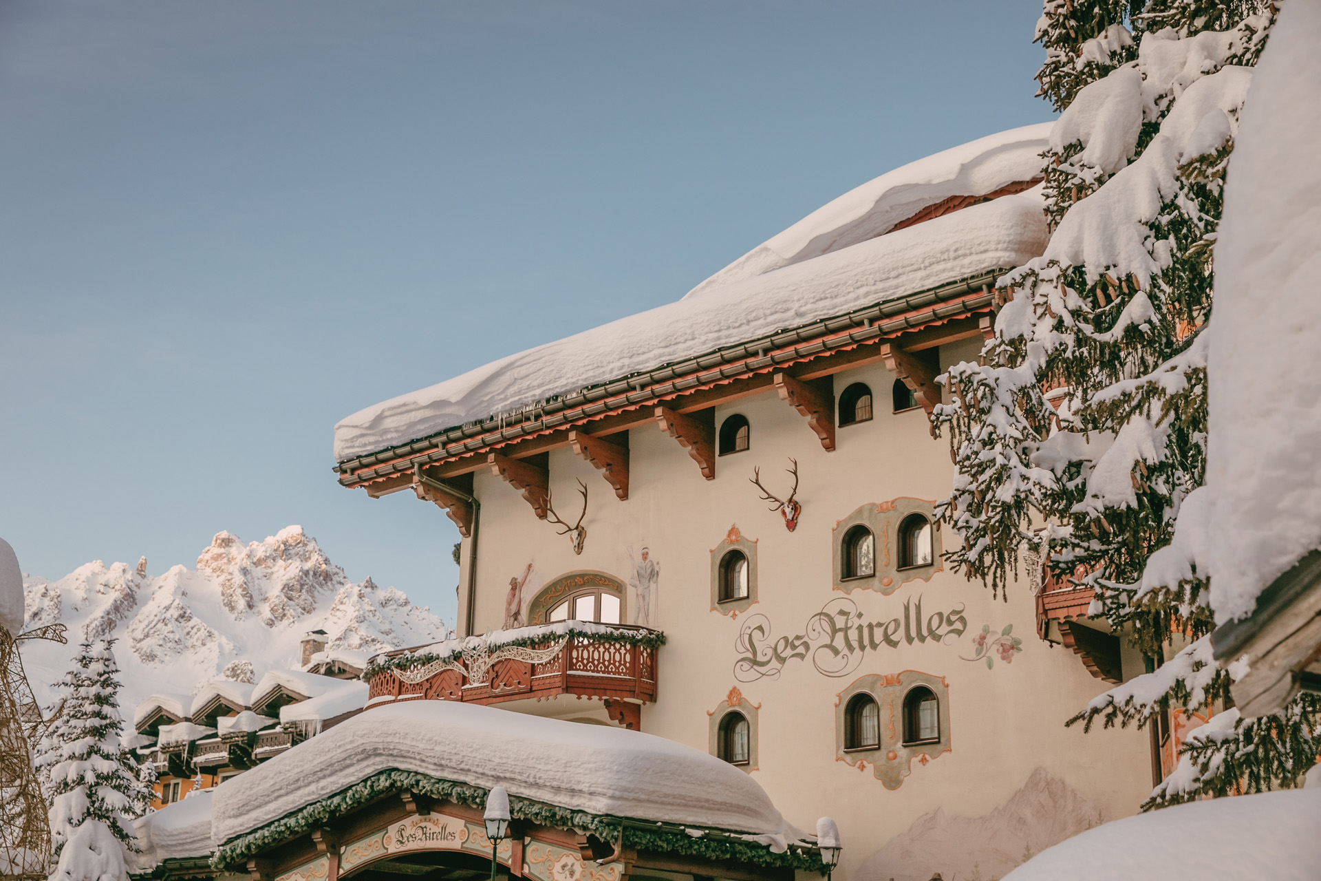 The exterior of Les Airelles Courchevel