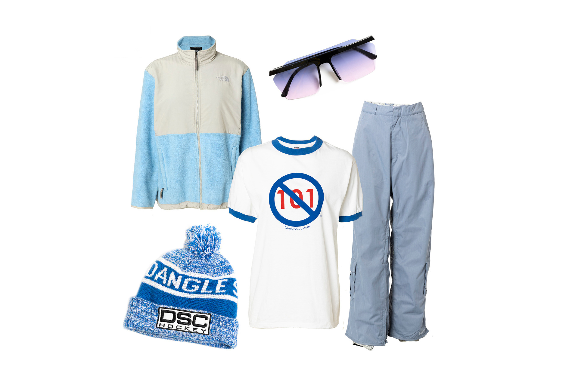 Blue skiwear edit