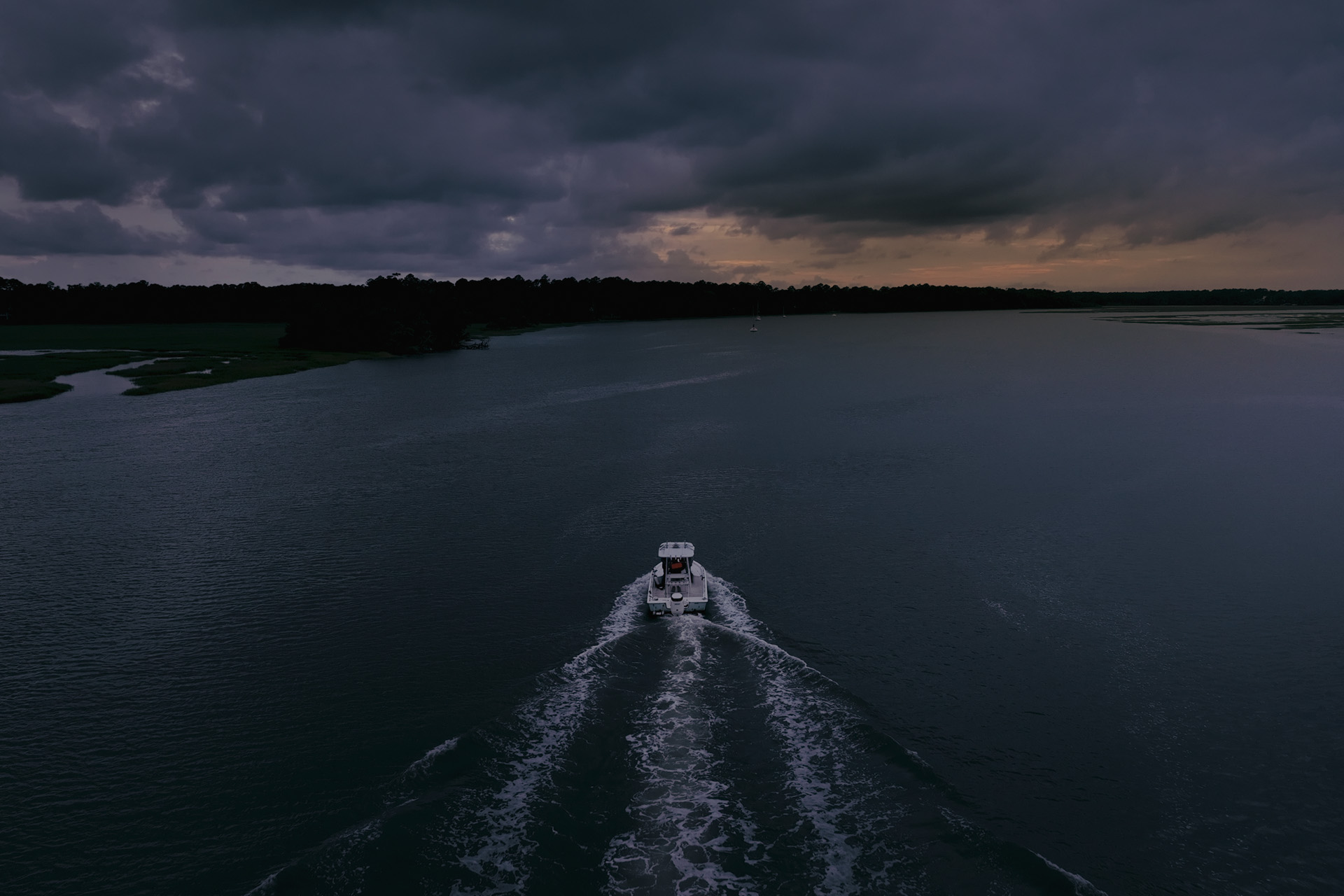 A boat across the water in Murdaugh Murders: A Southern Scandal on Netflix
