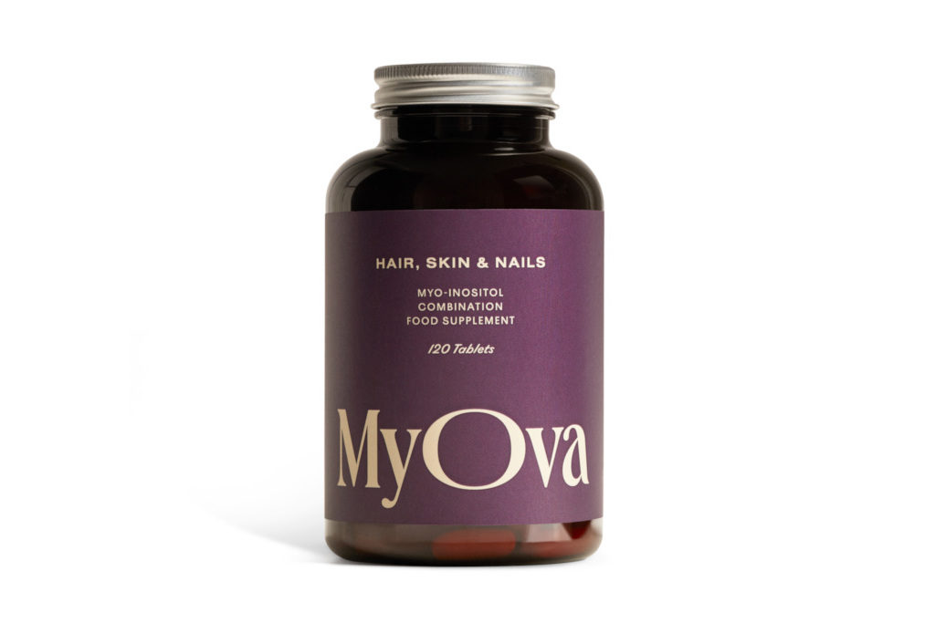 Purple and dark brown bottle
