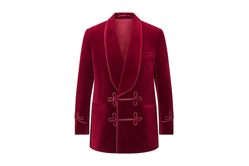 Red smoking jacket