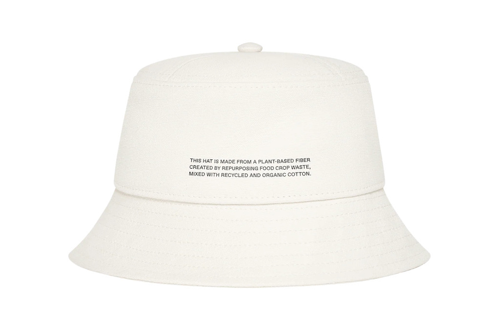 White hat with black text