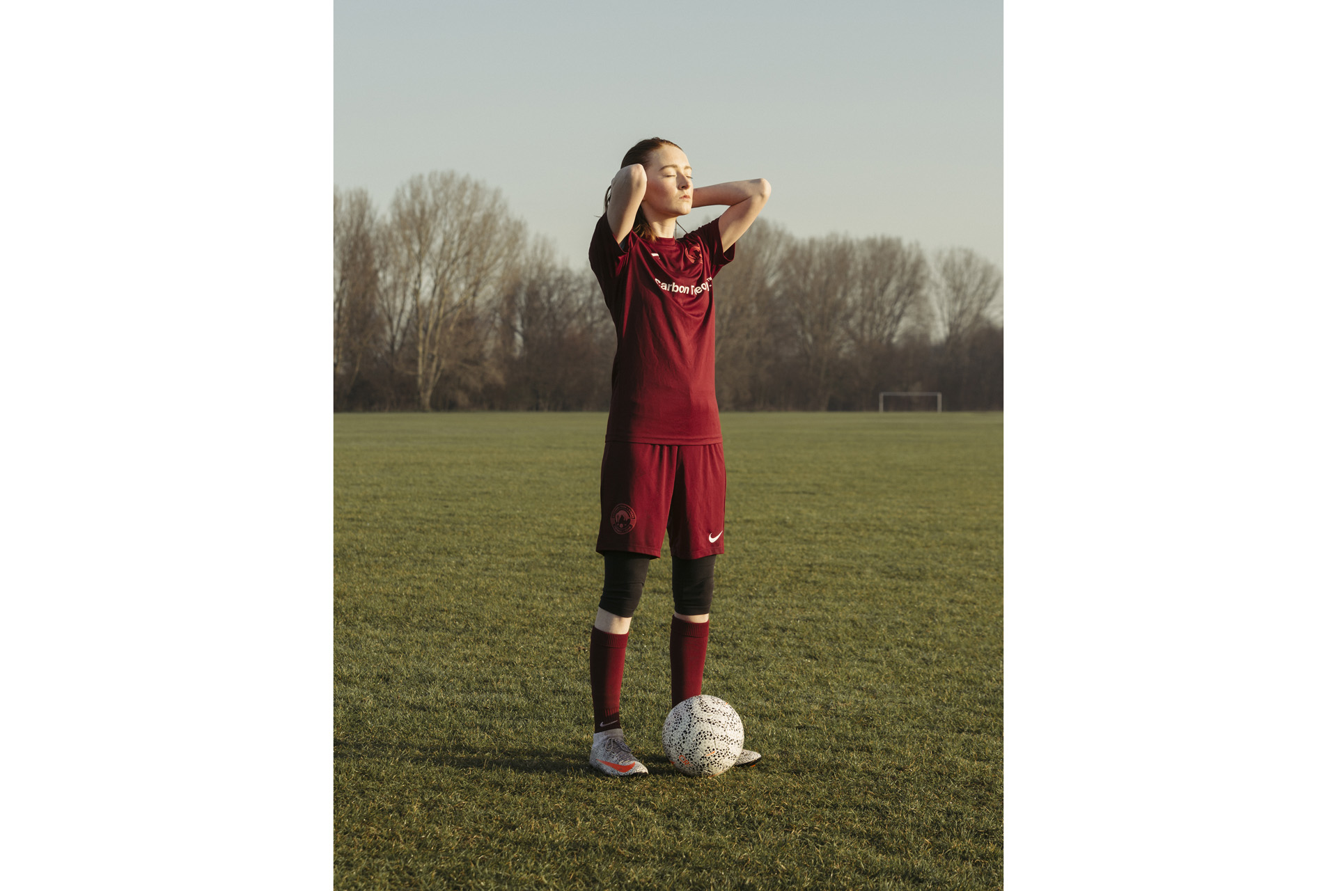 A photo of a young female football player from Portrait of Britain Vol 5