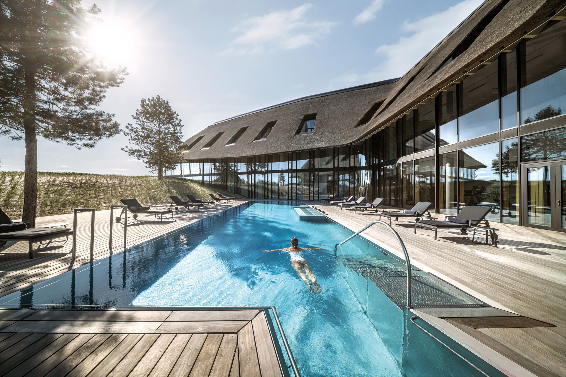 A swimming pool at Lanserhof Sylt