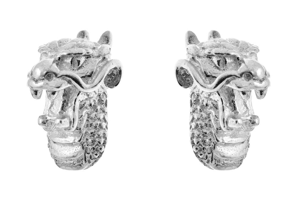 Silver dragon earrings | lunar new year gifts