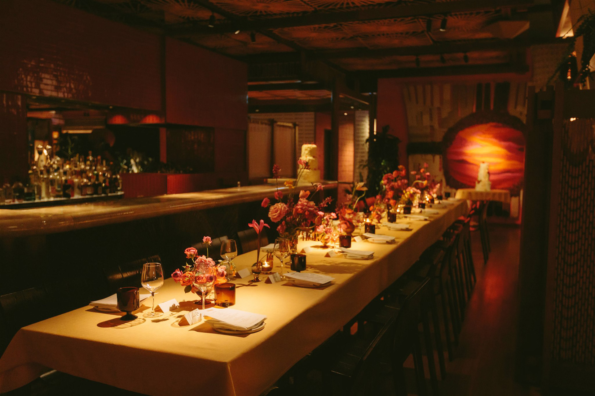 A dinner table set at The Standard in London