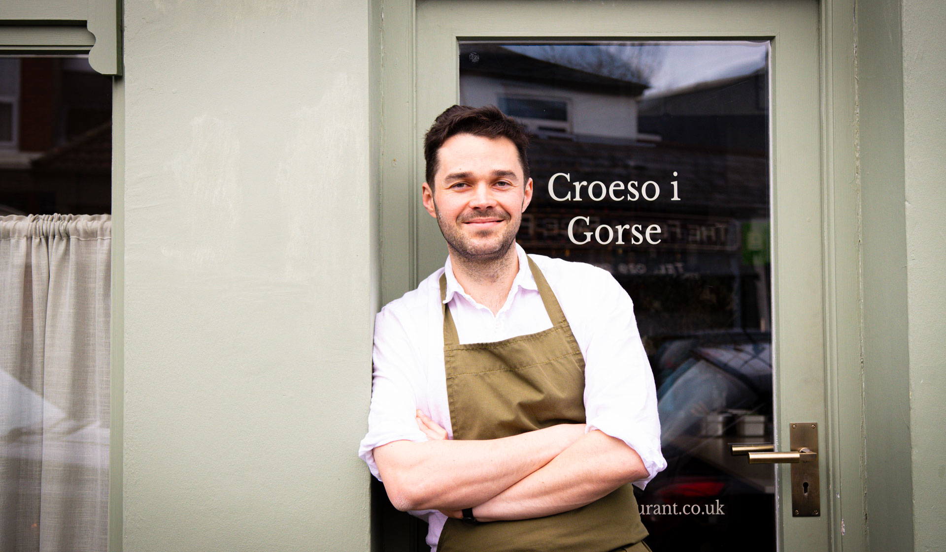 Tom Waters stood in front of his restaurant, Gorse