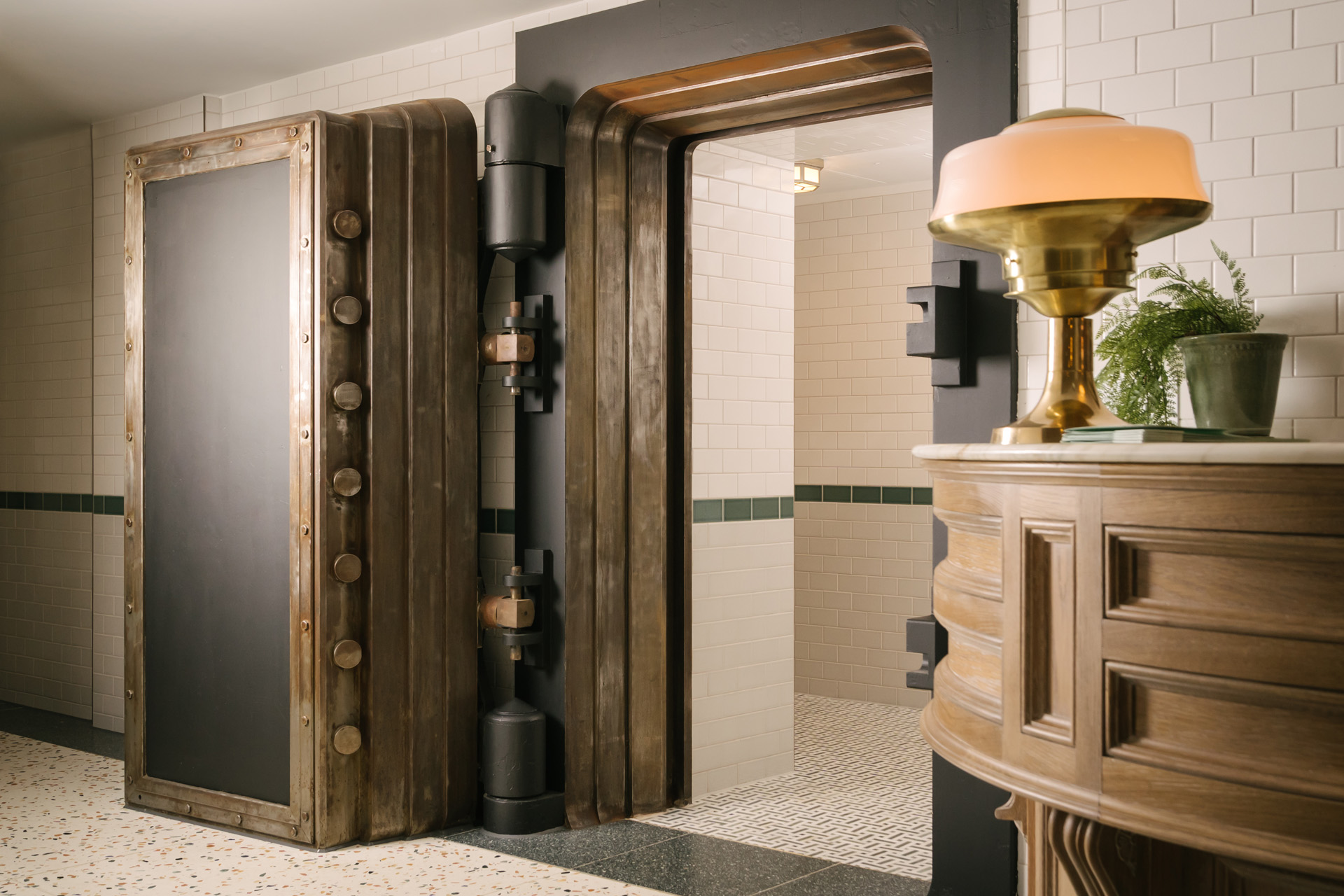 A vault door leading into the gym