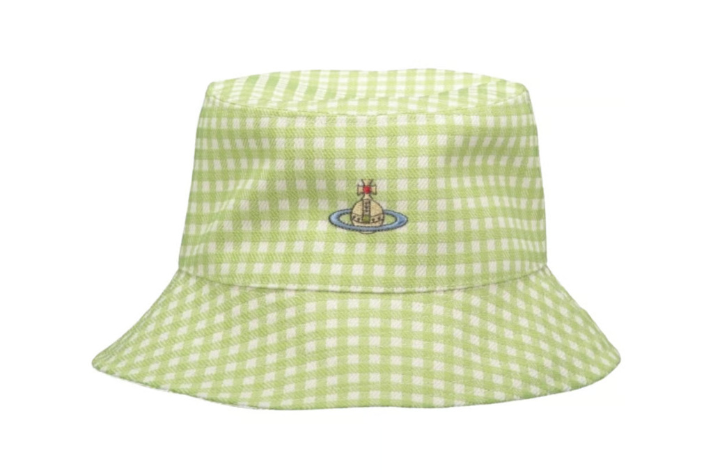 Yellow gingham hat