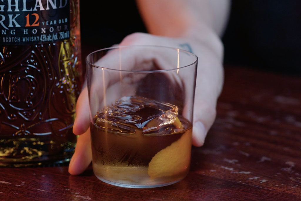 Highland Park Salted Honey Old Fashioned cocktail