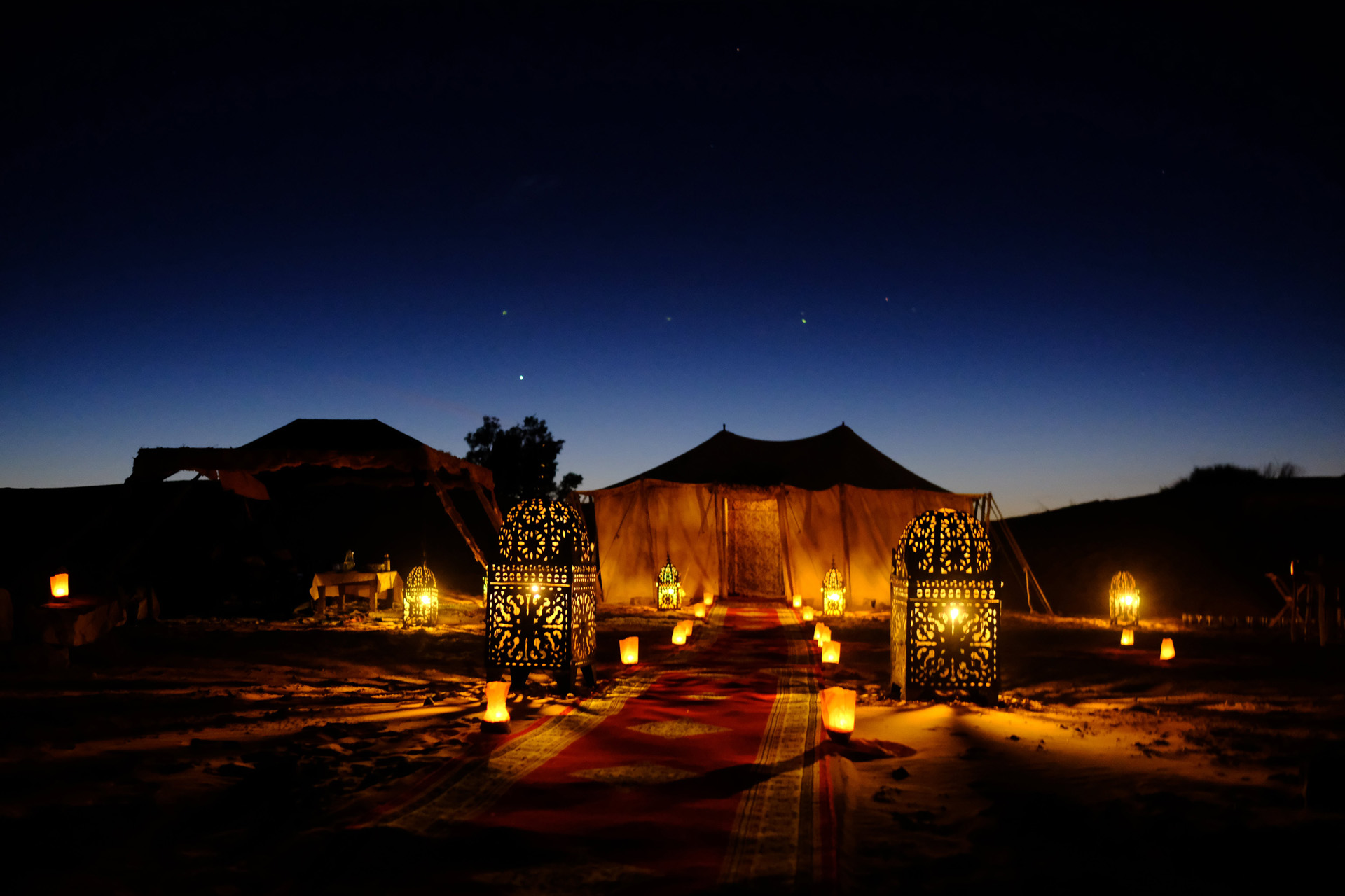 A tent in the desert