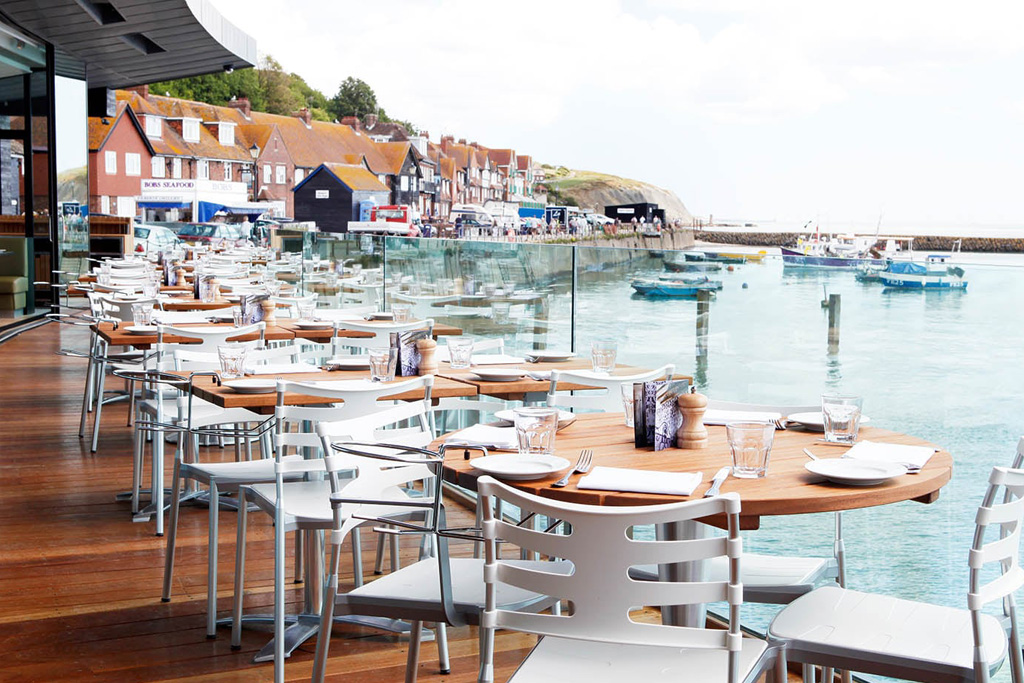 Rocksalt terrace overlooking the sea