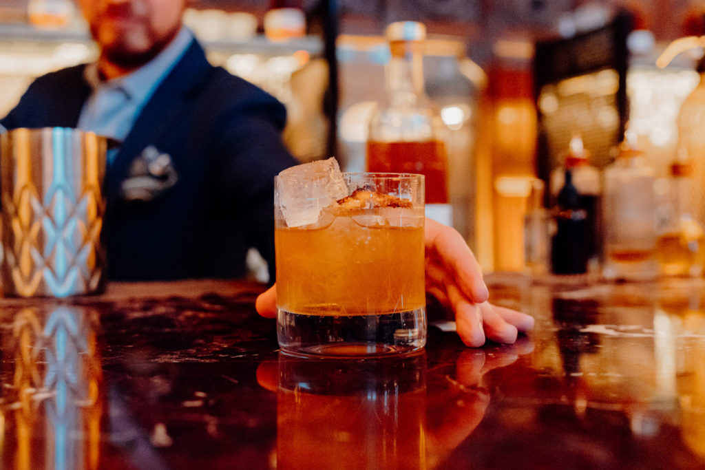 Coachbuilt Fashioned cocktail