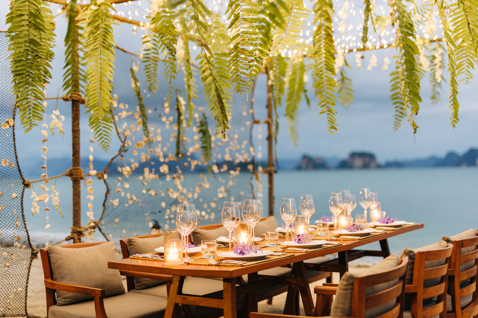 Beach dining at ANI Thailand