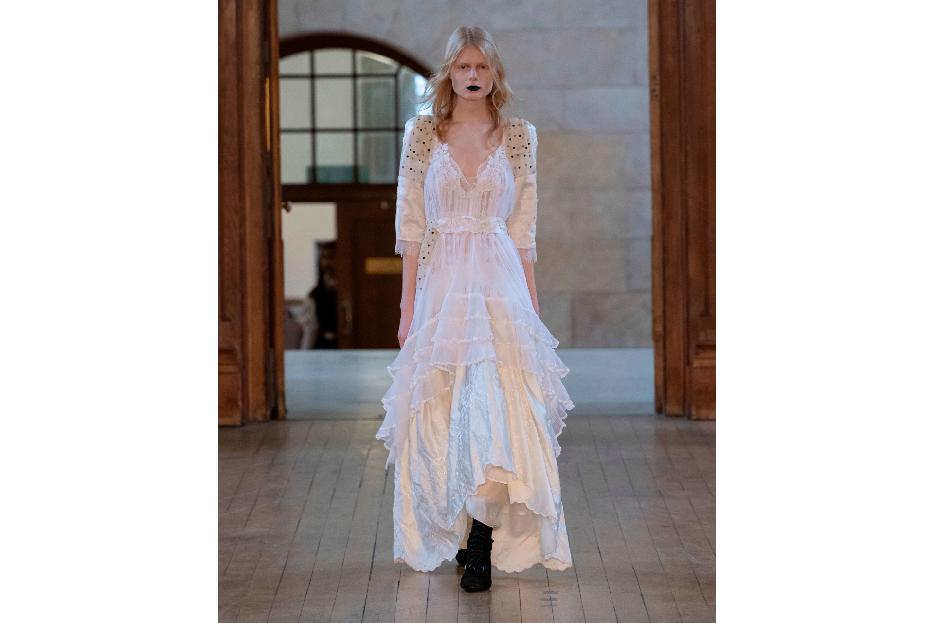 Woman in white dress