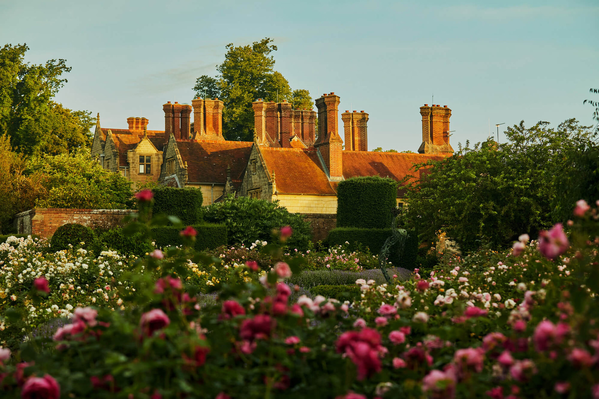 Borde Hill house and gardens in spring