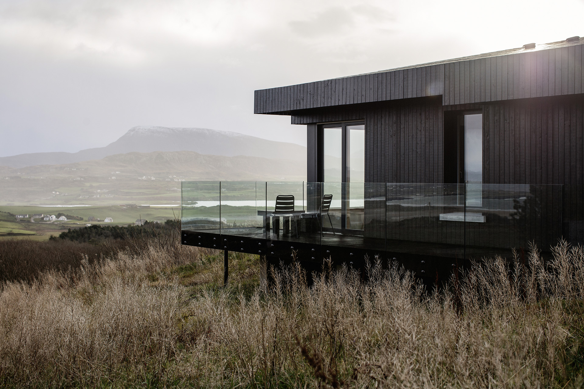 Breac House in mist