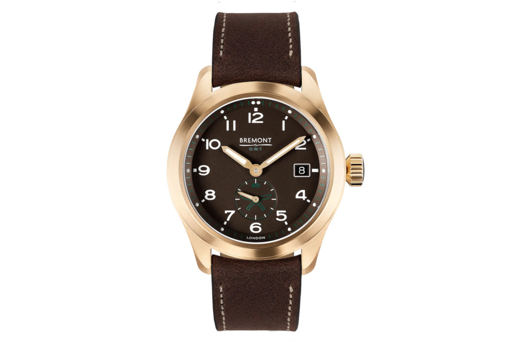 Watch with brown strap