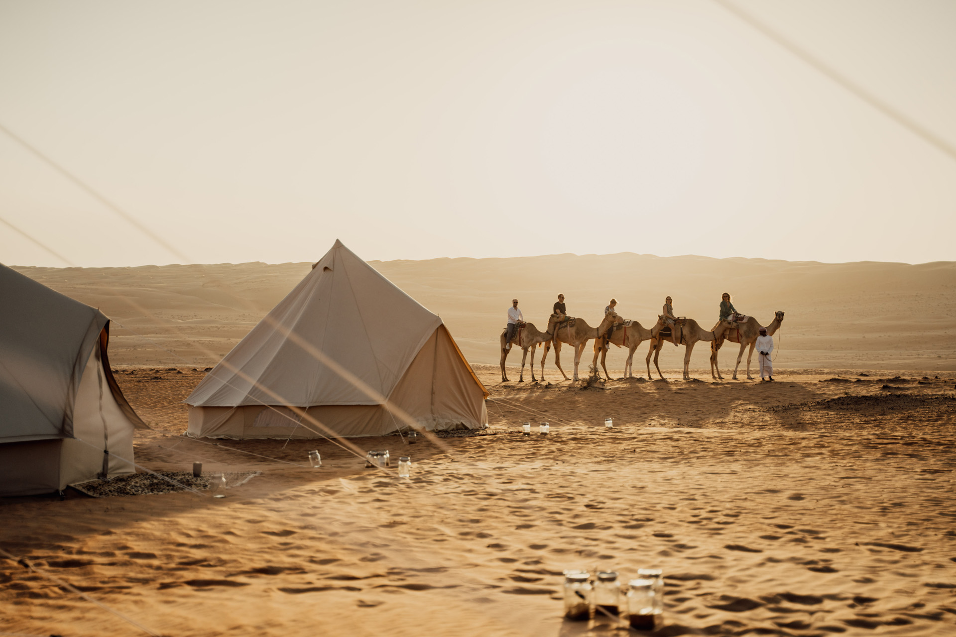 Canvas Club camel ride across the desert