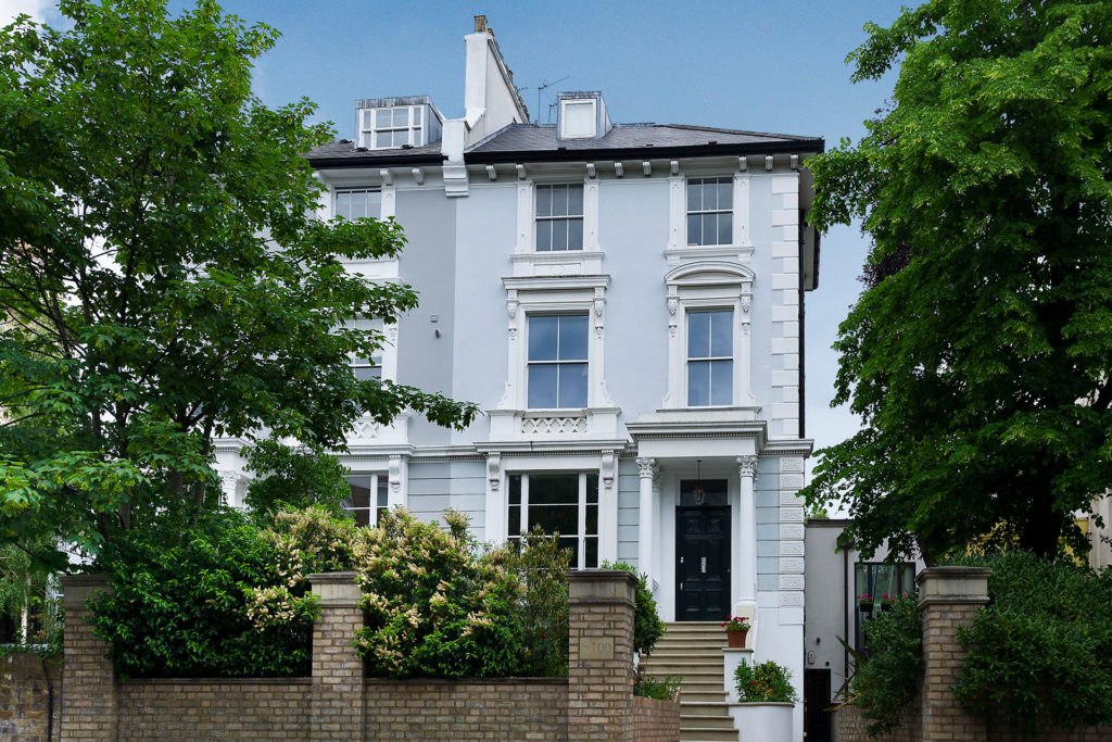 Exterior of Haverstock Hill, a villa in Belsize Park