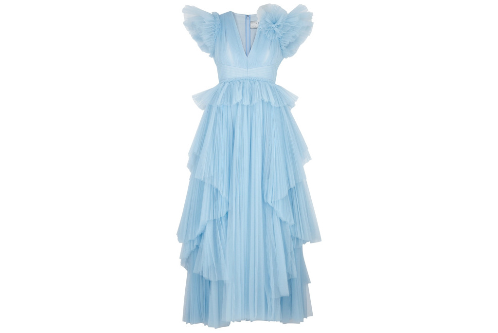 Blue ruffle dress