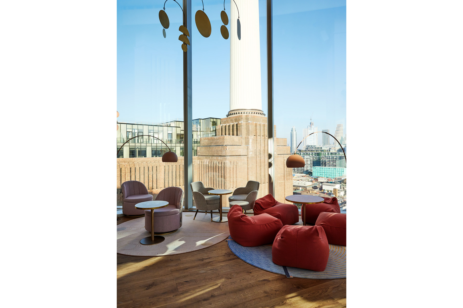 View of Battersea Power Station from JOIA Bar