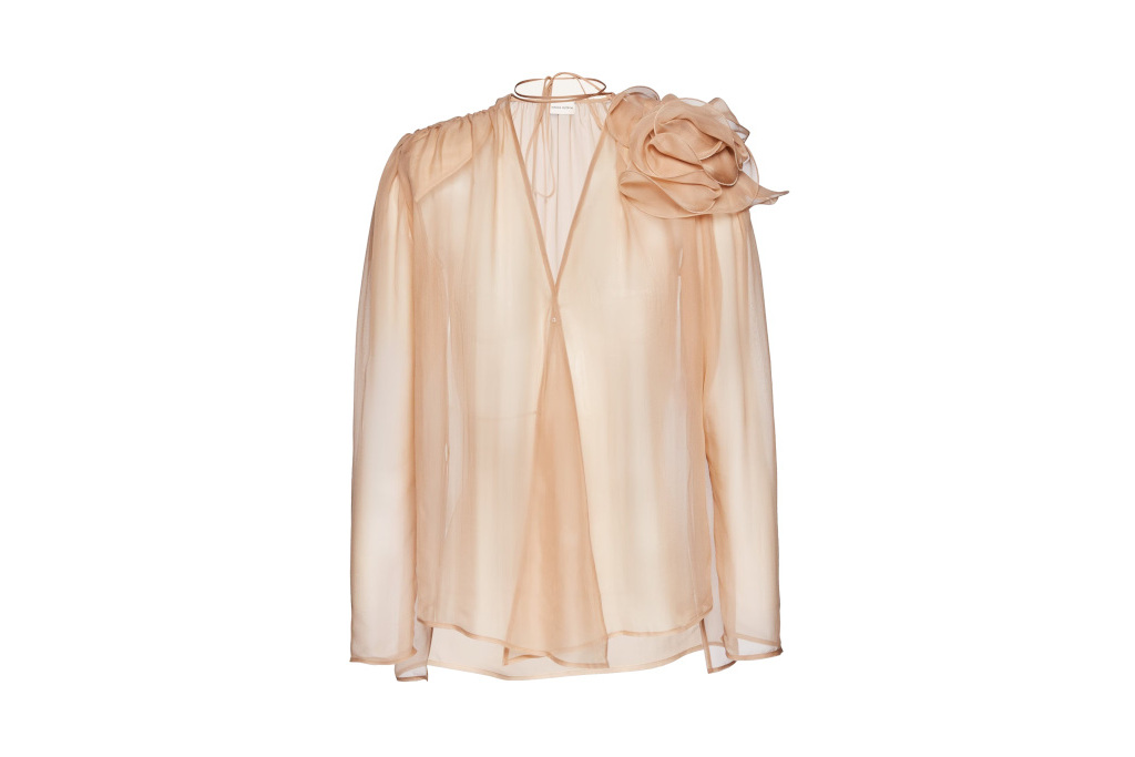 Beige sheer blouse