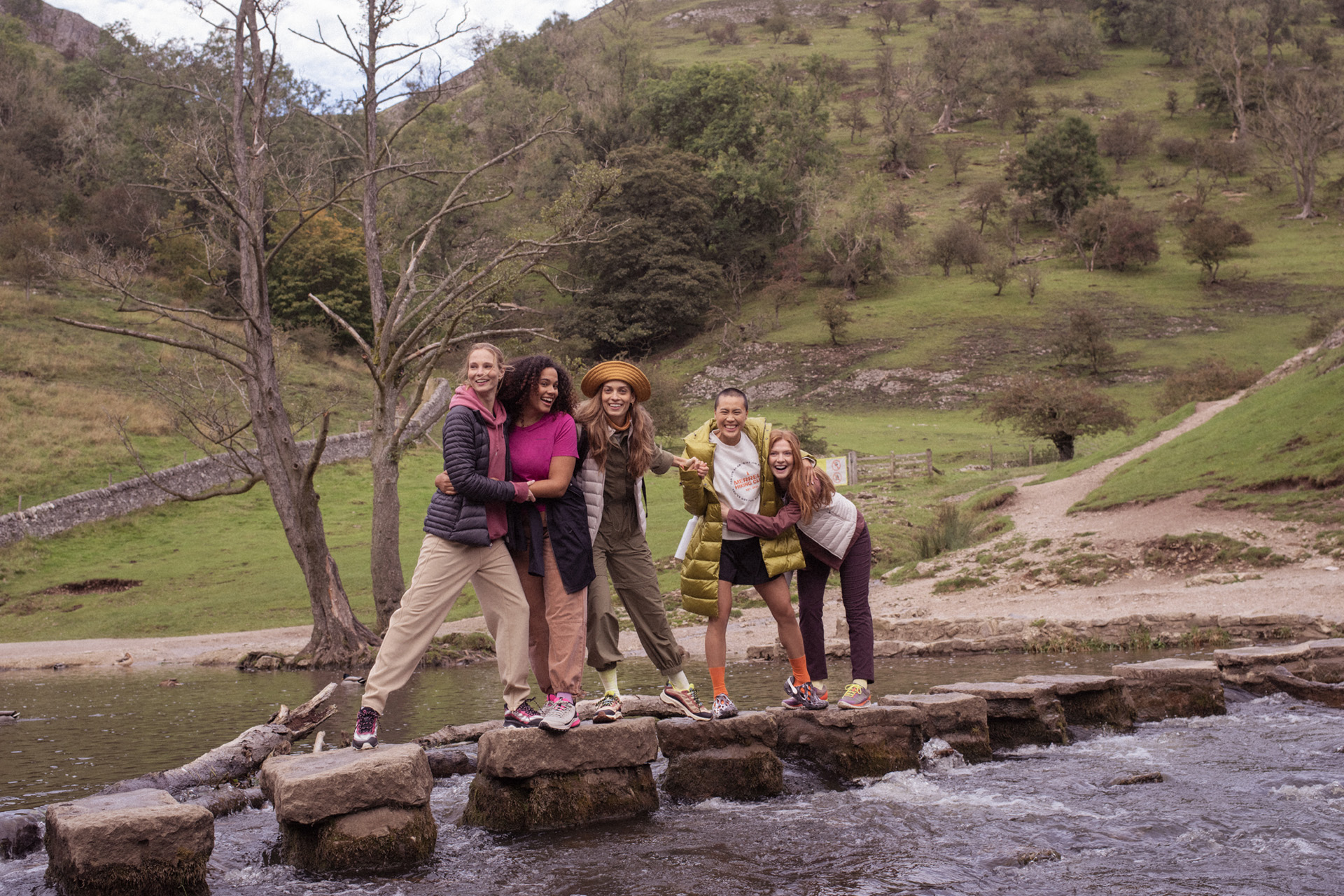 a group of women on a spring walk