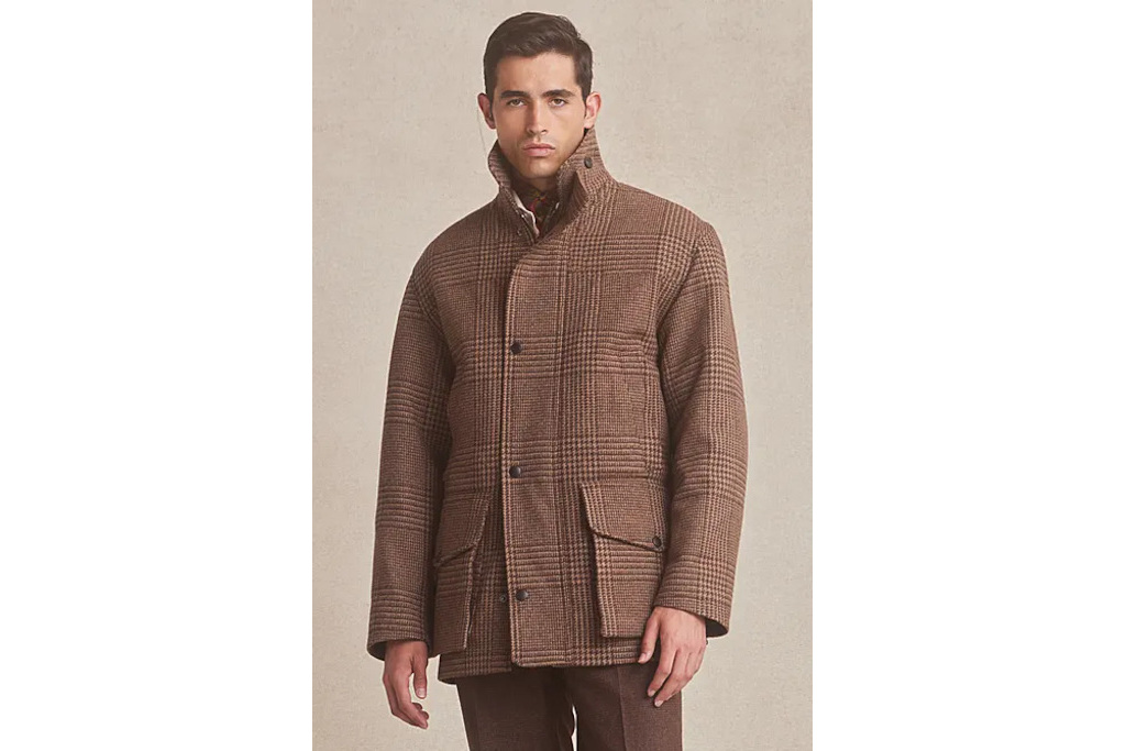 Man in brown jacket