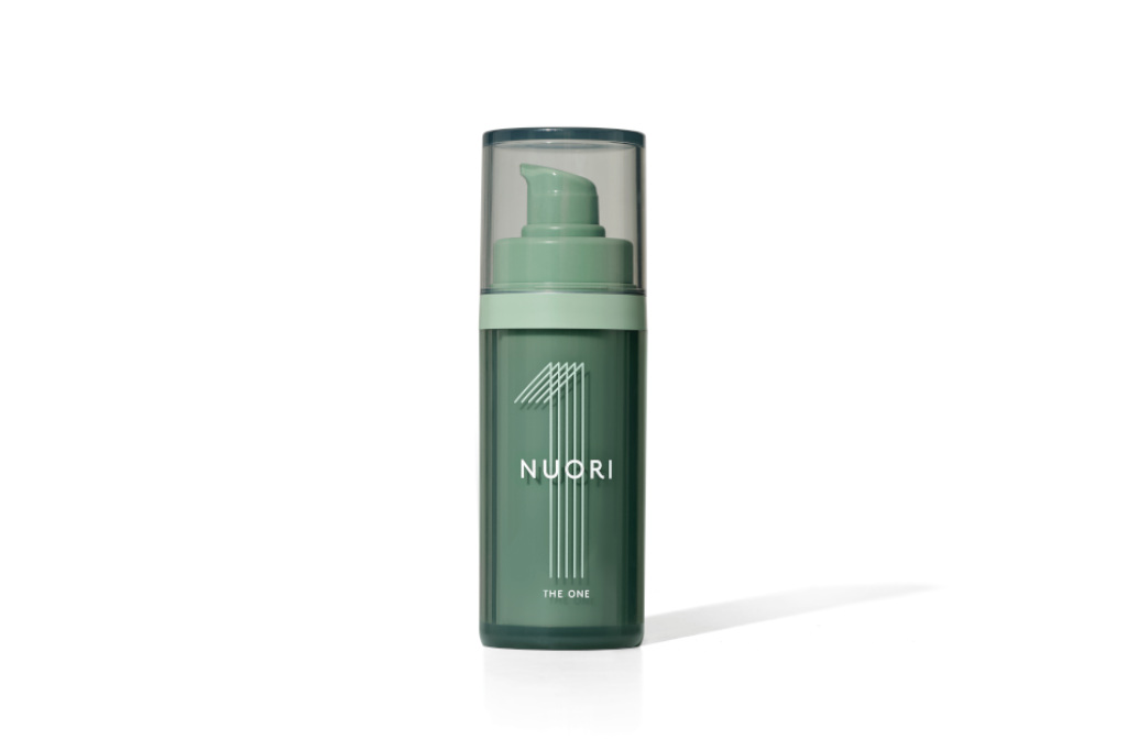 Green serum bottle