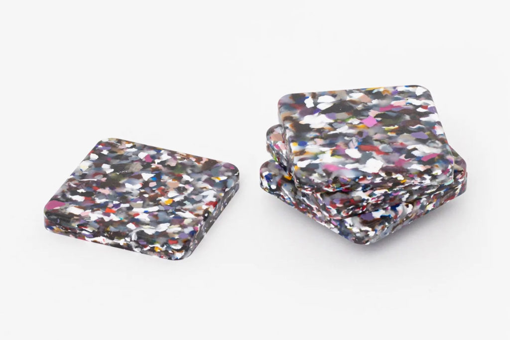 Black speckled Otra Vida coasters.