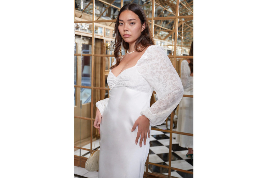Woman in white dress