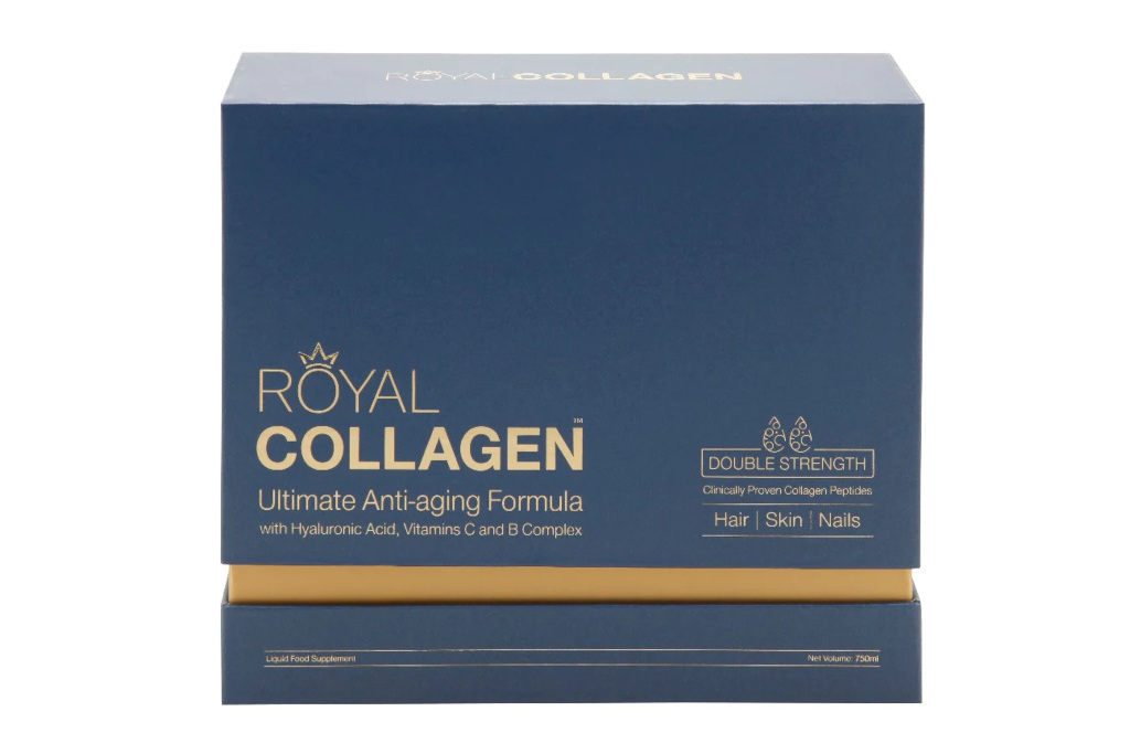 Dark blue box with yellow text and inner box