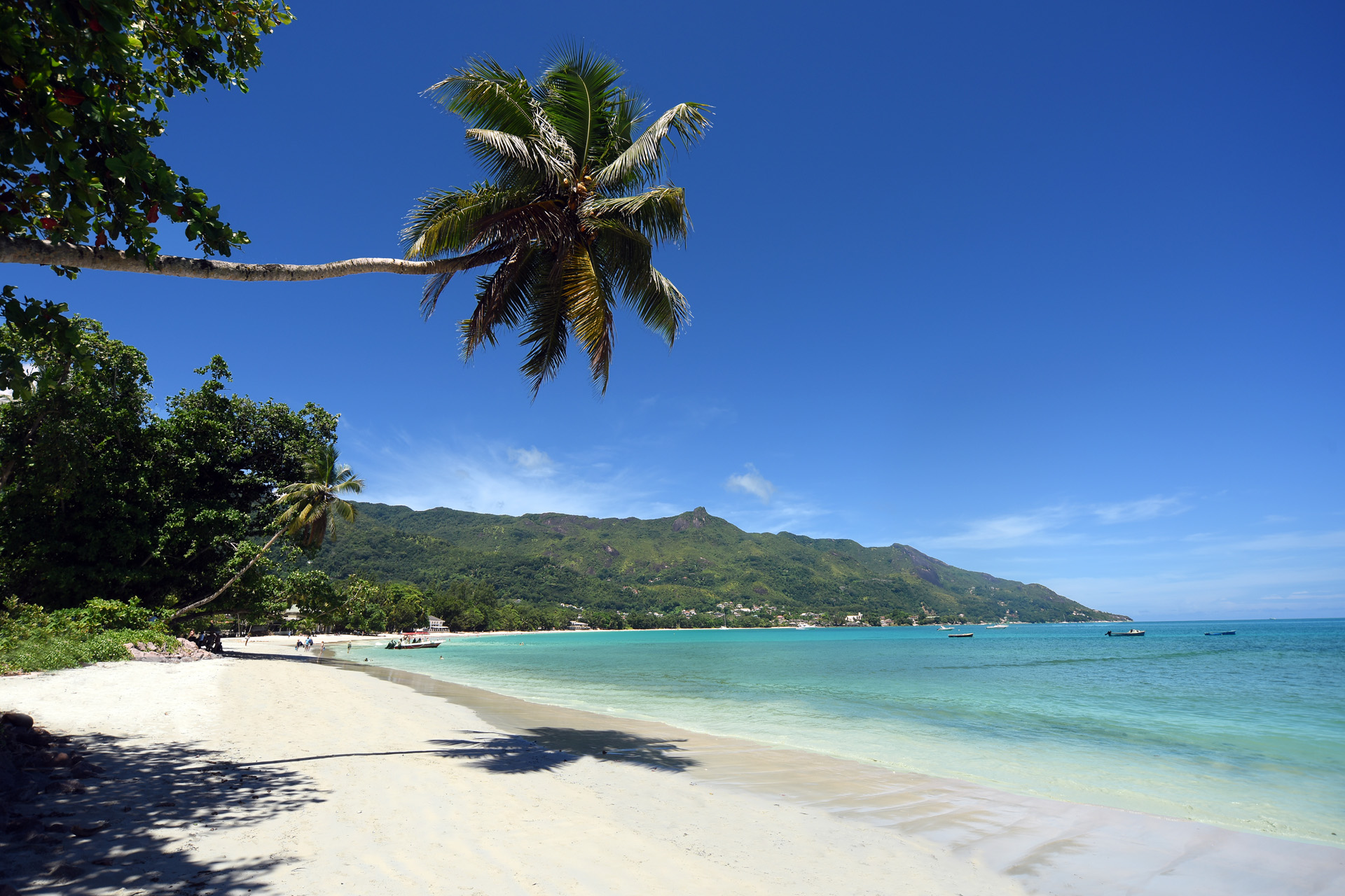 Landscape shot Beau Vallon Beach