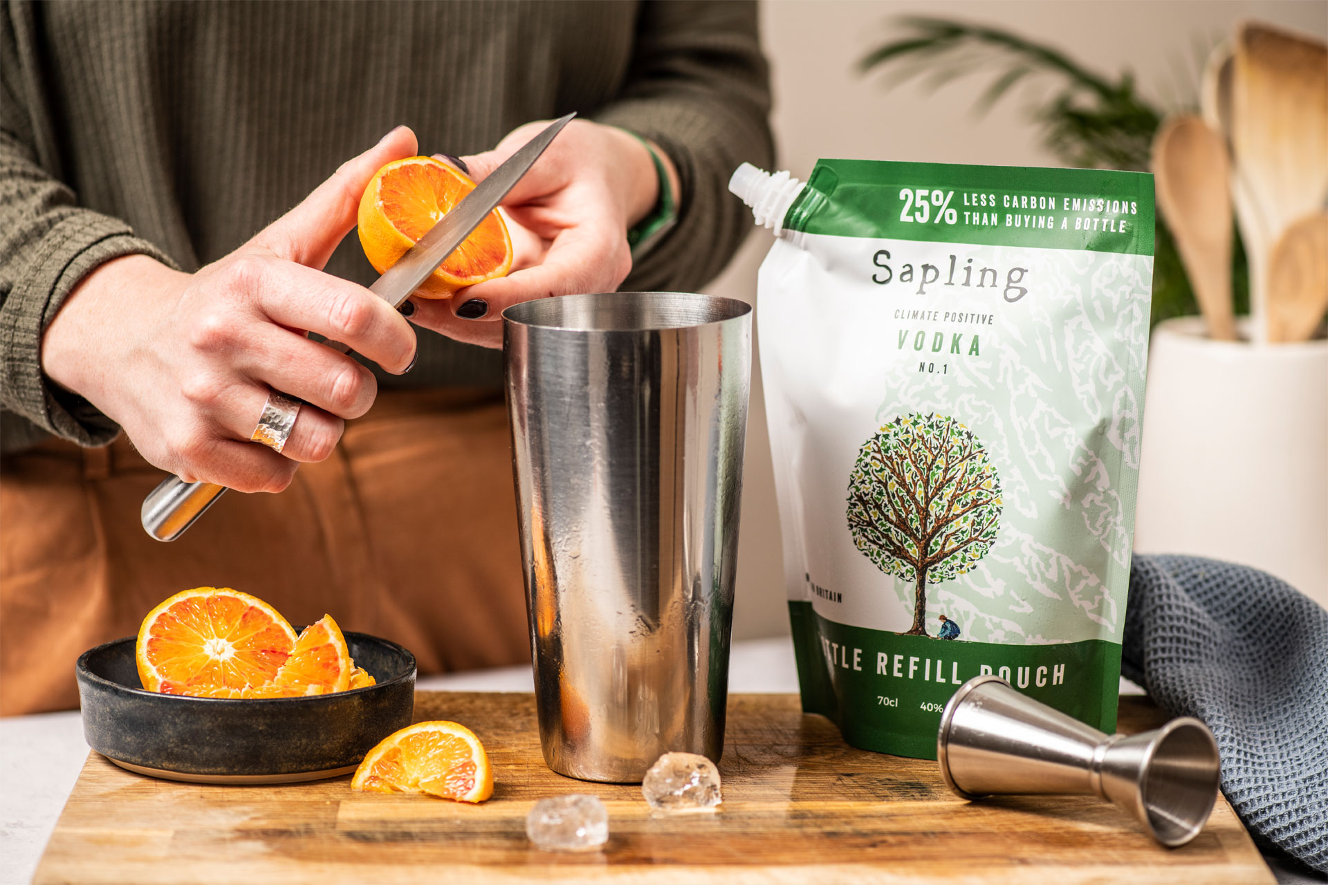 Vodka refill pouch Sapling Spirits
