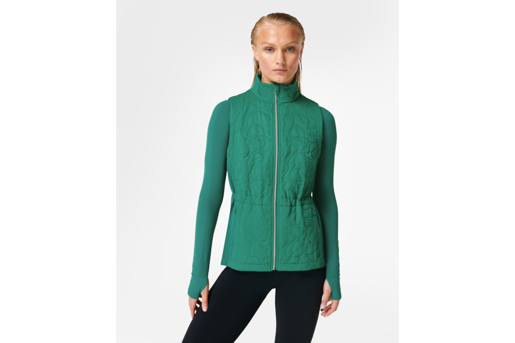 Woman in green top