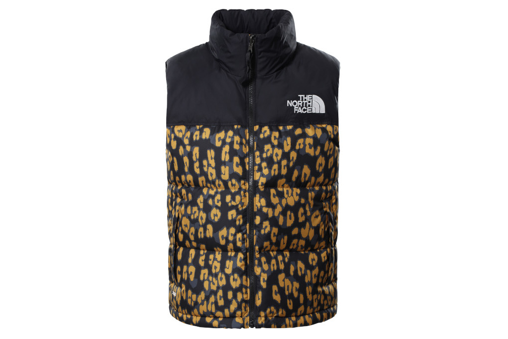 Black an leopard print gilet
