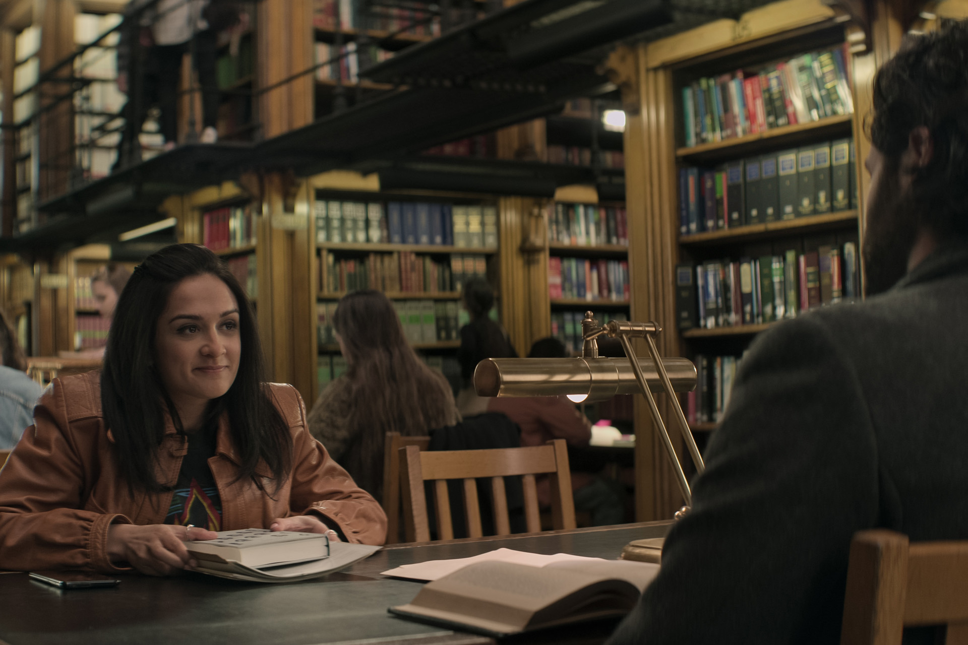 A still from You, filmed at Lincoln's Inn Library