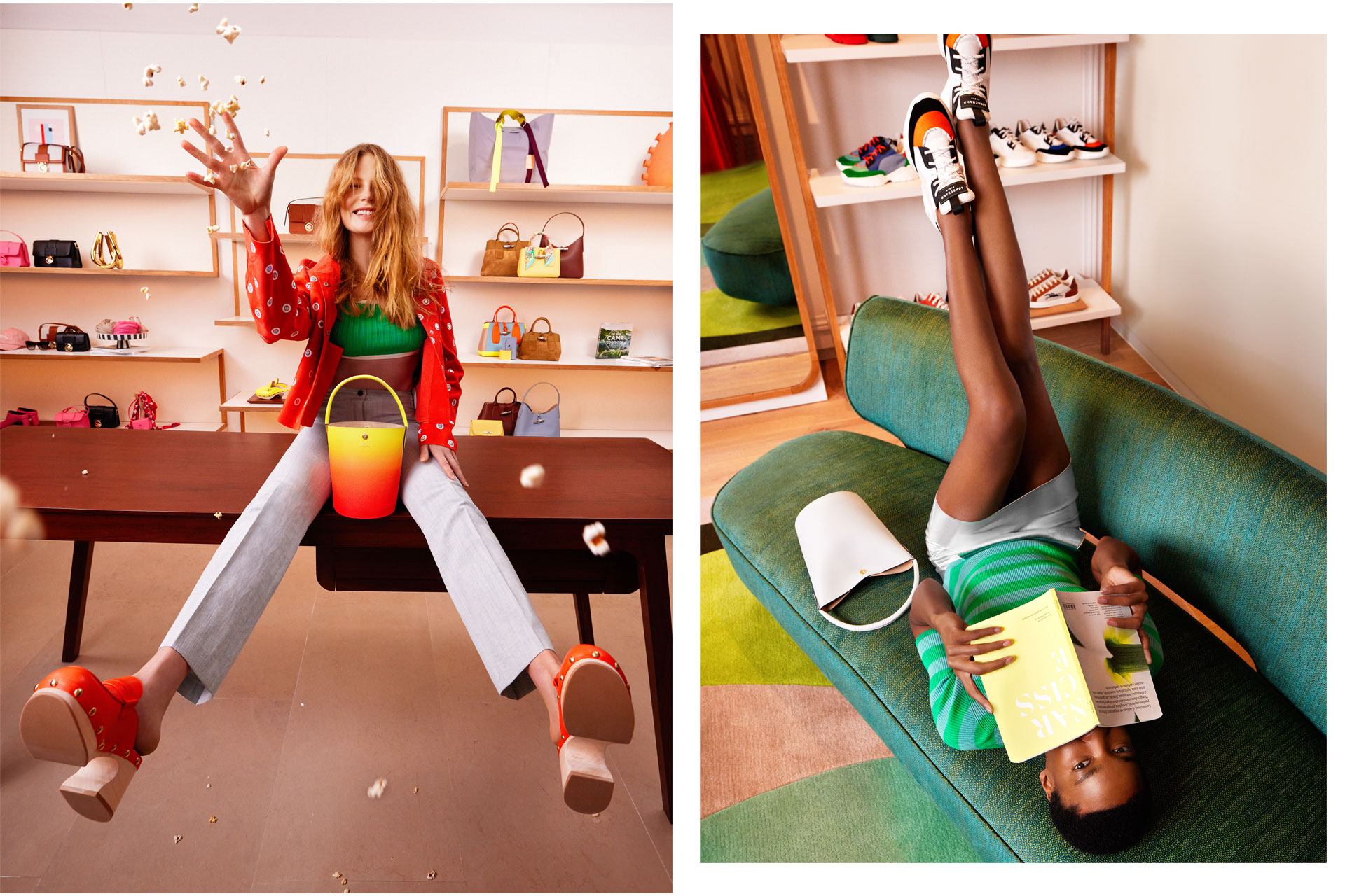 Fashion shoot for Country & Town House with Longchamp