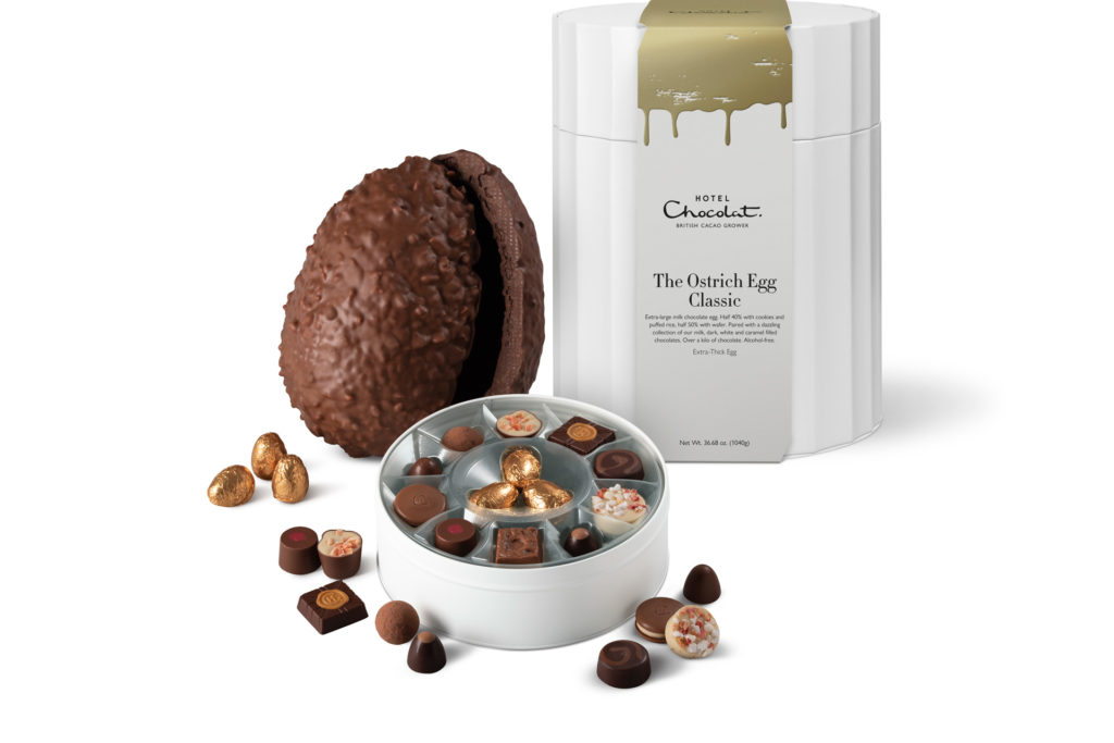 Easter egg with small box of chocolates