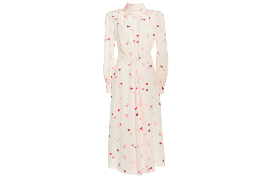 Cream dress with hearts