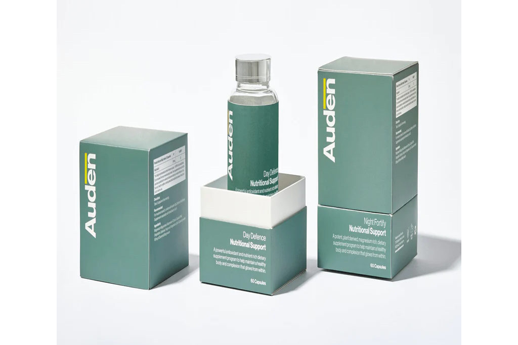 Green and silver boxes and bottles