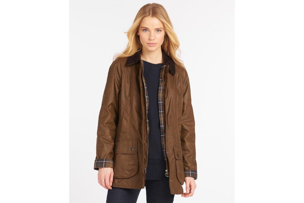 Woman in brown coat