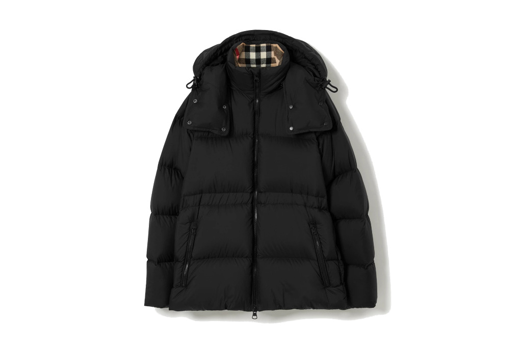 Black Burberry puffer jacket