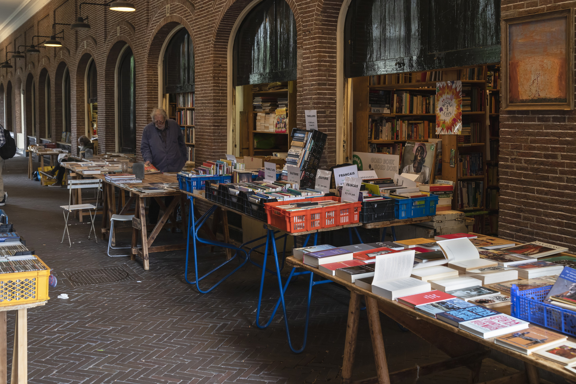 A secondhand book sale in Amsterdam