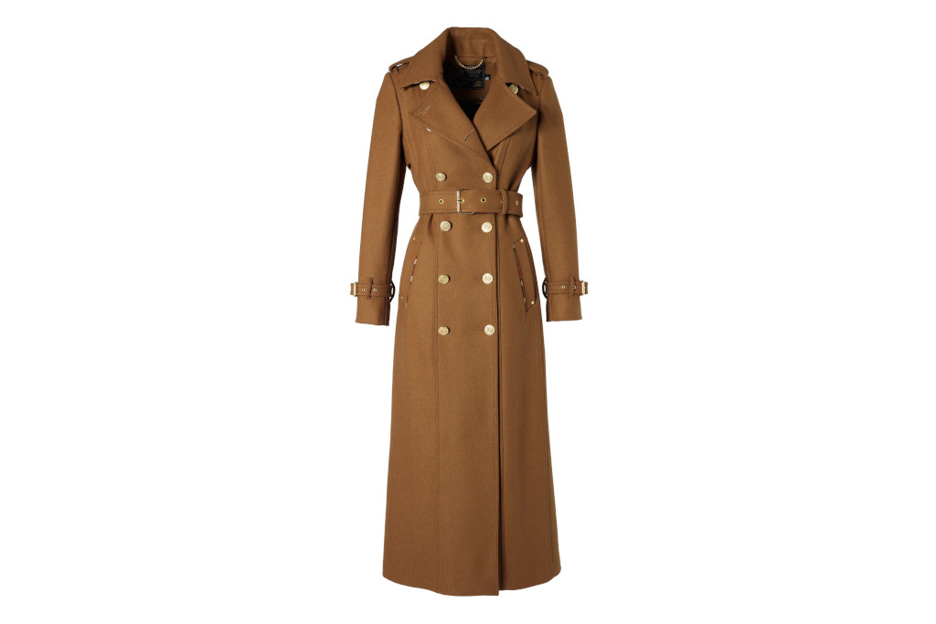 Brown trench coat