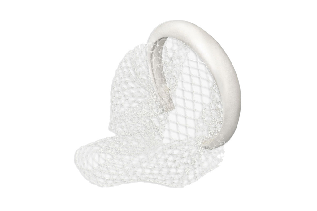 White hairband with net