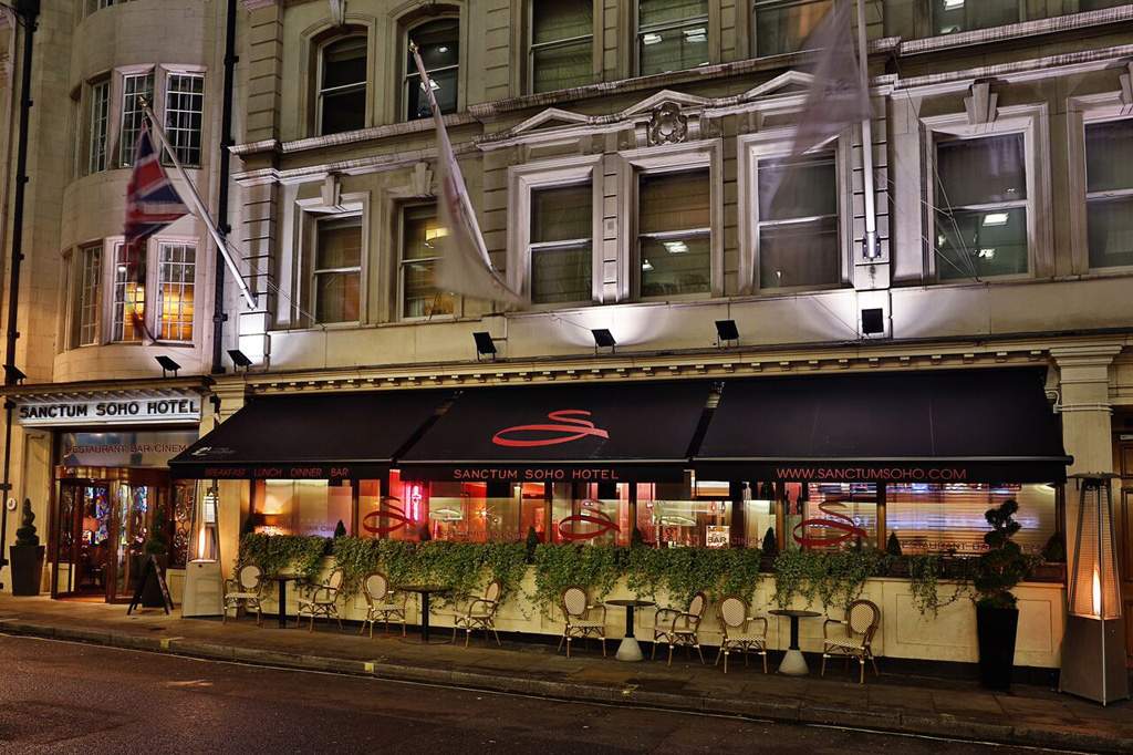 The exterior of Karma Sanctum Soho